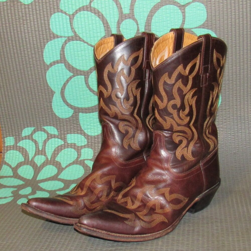 Old West Brown Cowgirl Boots